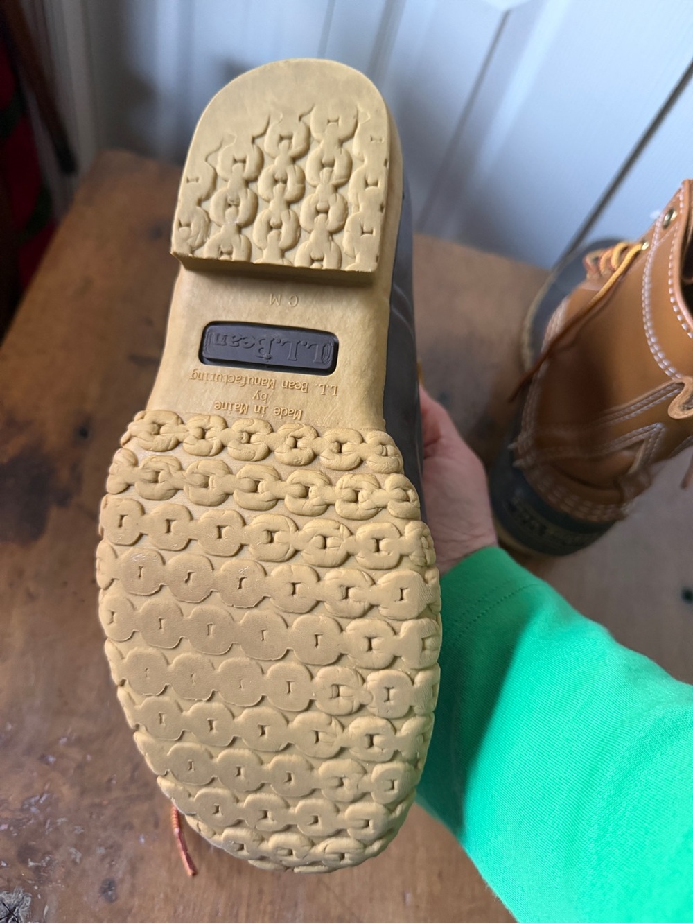 L.L. Bean Brown Leather and Dark Brown Rubber Duck Boots - Picture 6 of 8